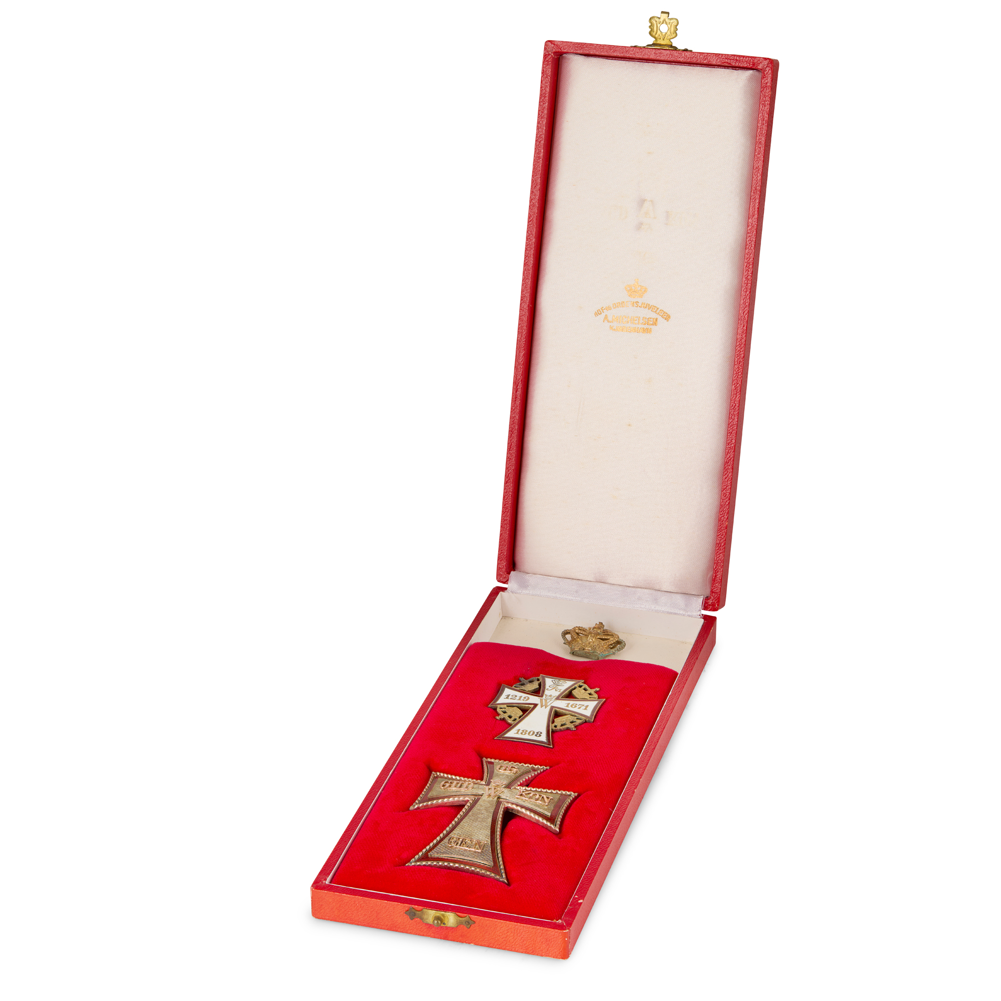 DENMARK - A CASED ORDER OF DANNEBROG KNIGHT FREDERICK IX
