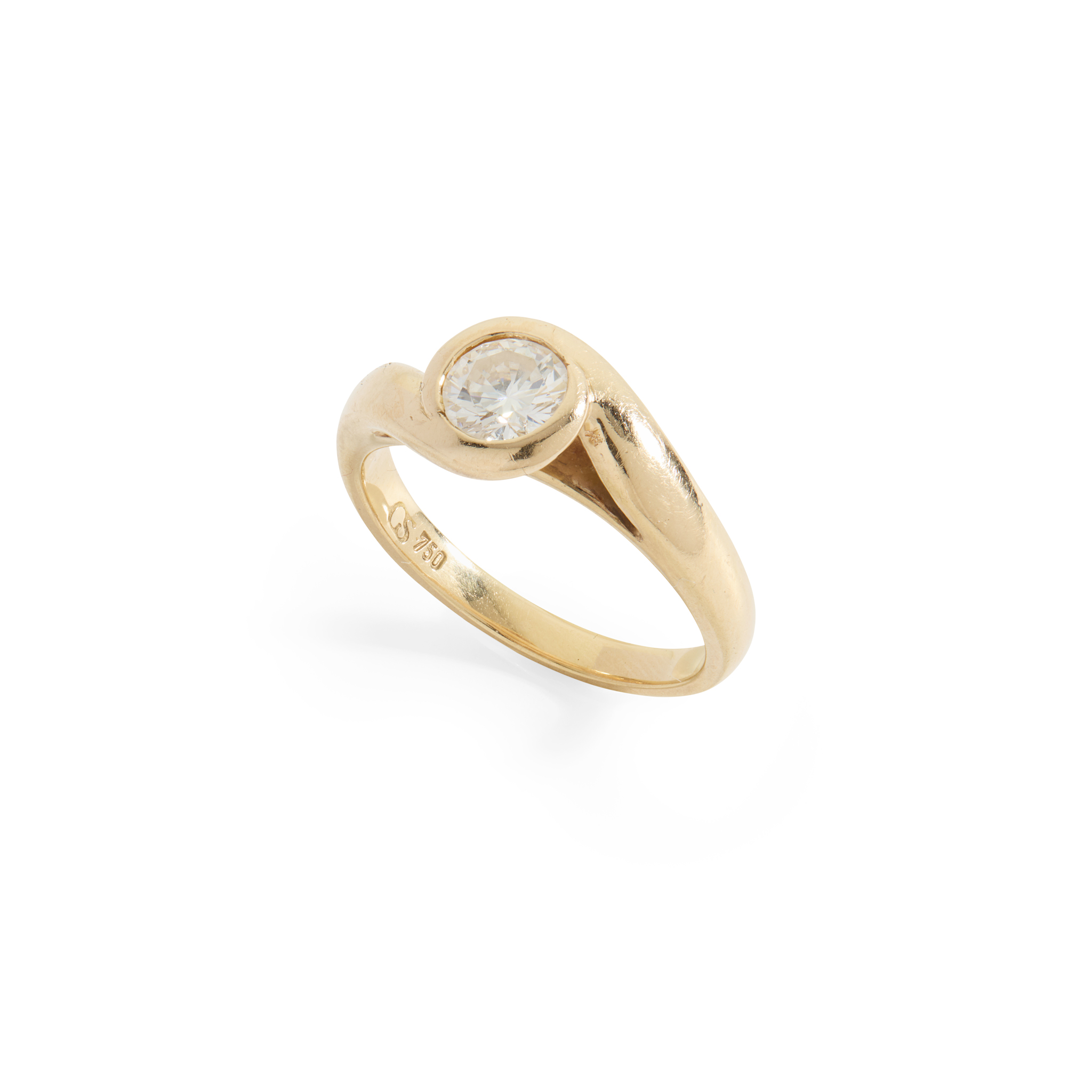 A diamond single-stone ring