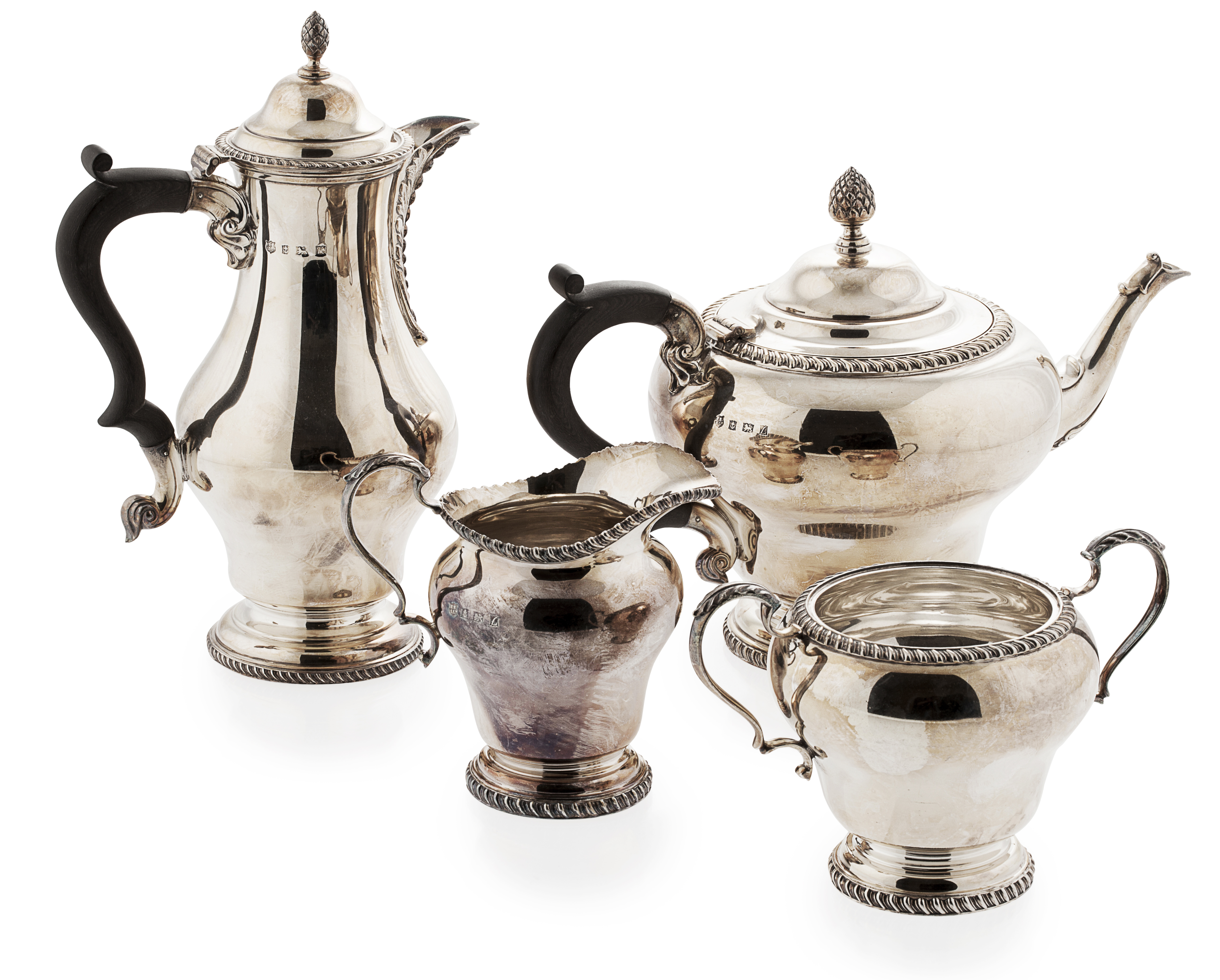 A four piece tea service
