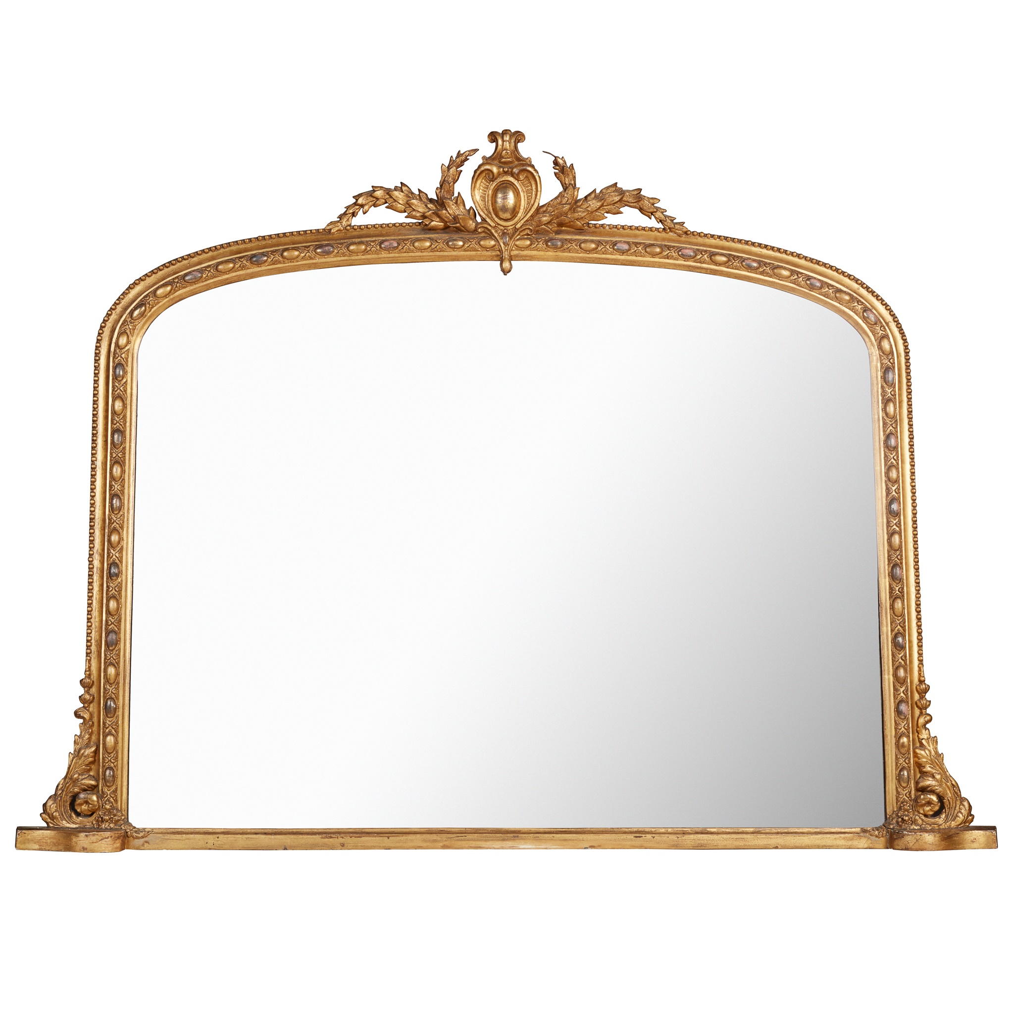 EARLY VICTORIAN GILTWOOD OVERMANTEL MIRROR