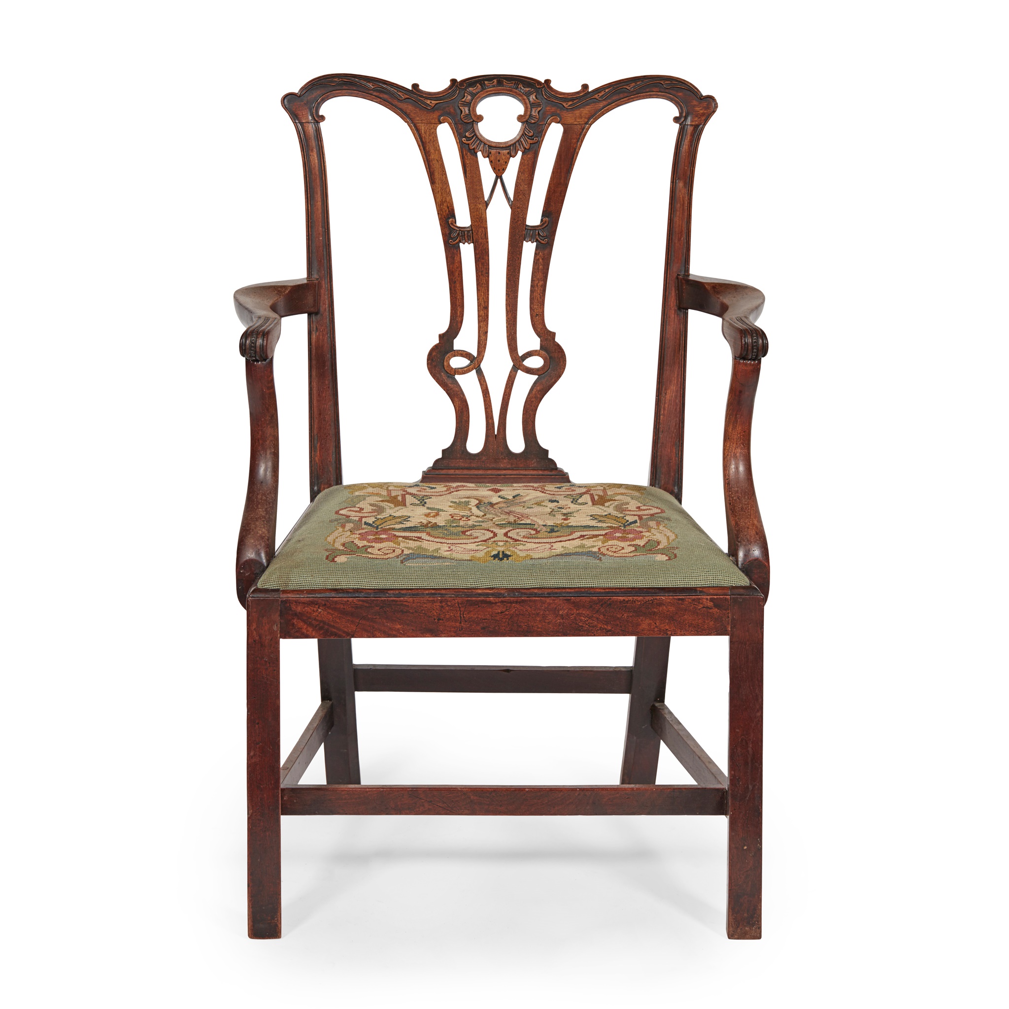 GEORGE III MAHOGANY ARMCHAIR