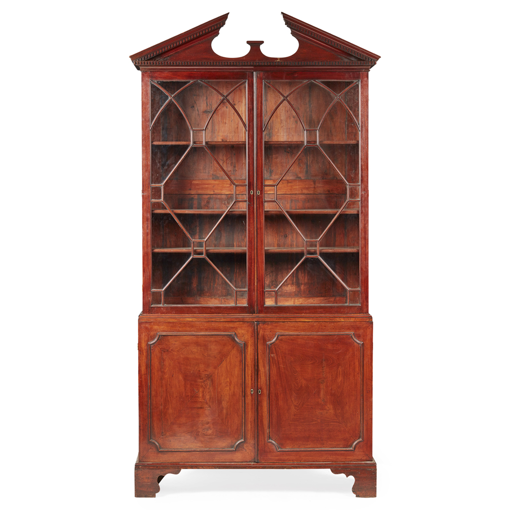 GEORGE III MAHOGANY LIBRARY BOOKCASE