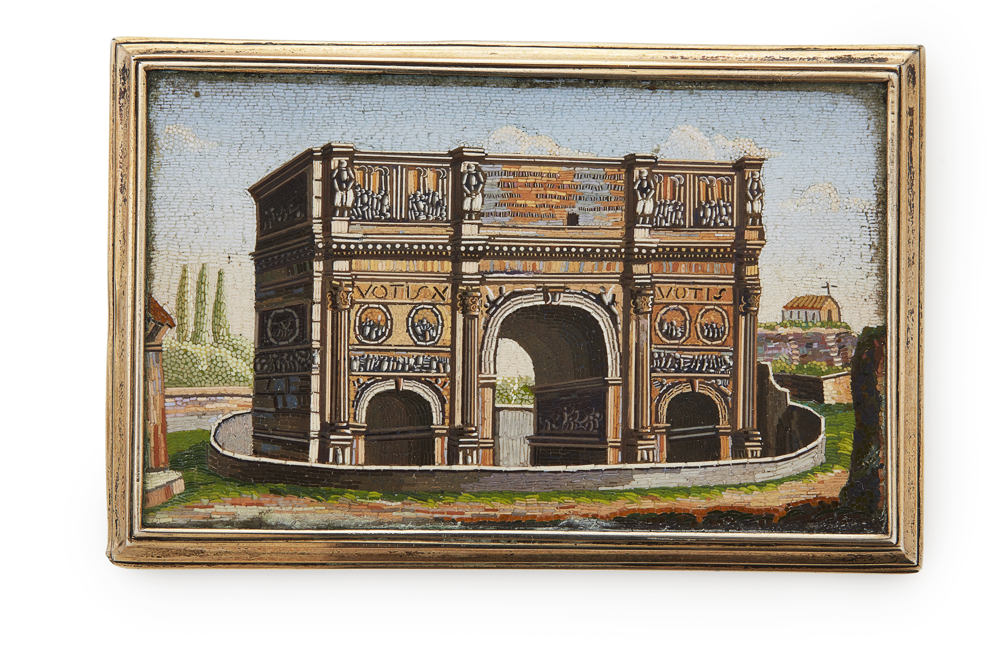 A micro mosaic panel