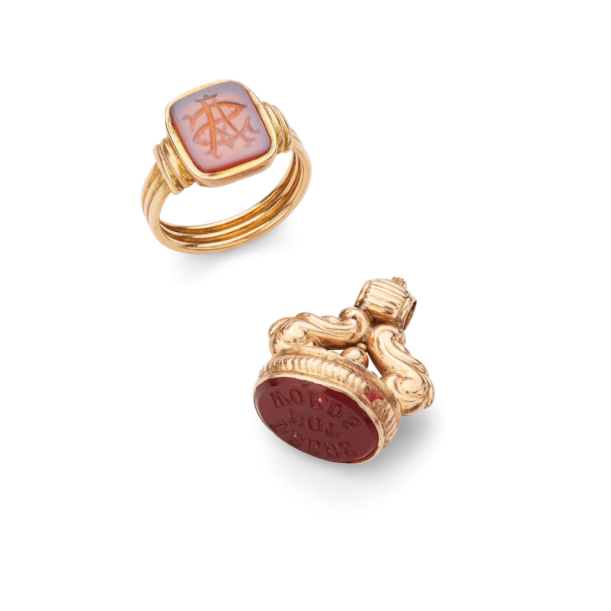 A hardstone seal and associated ring