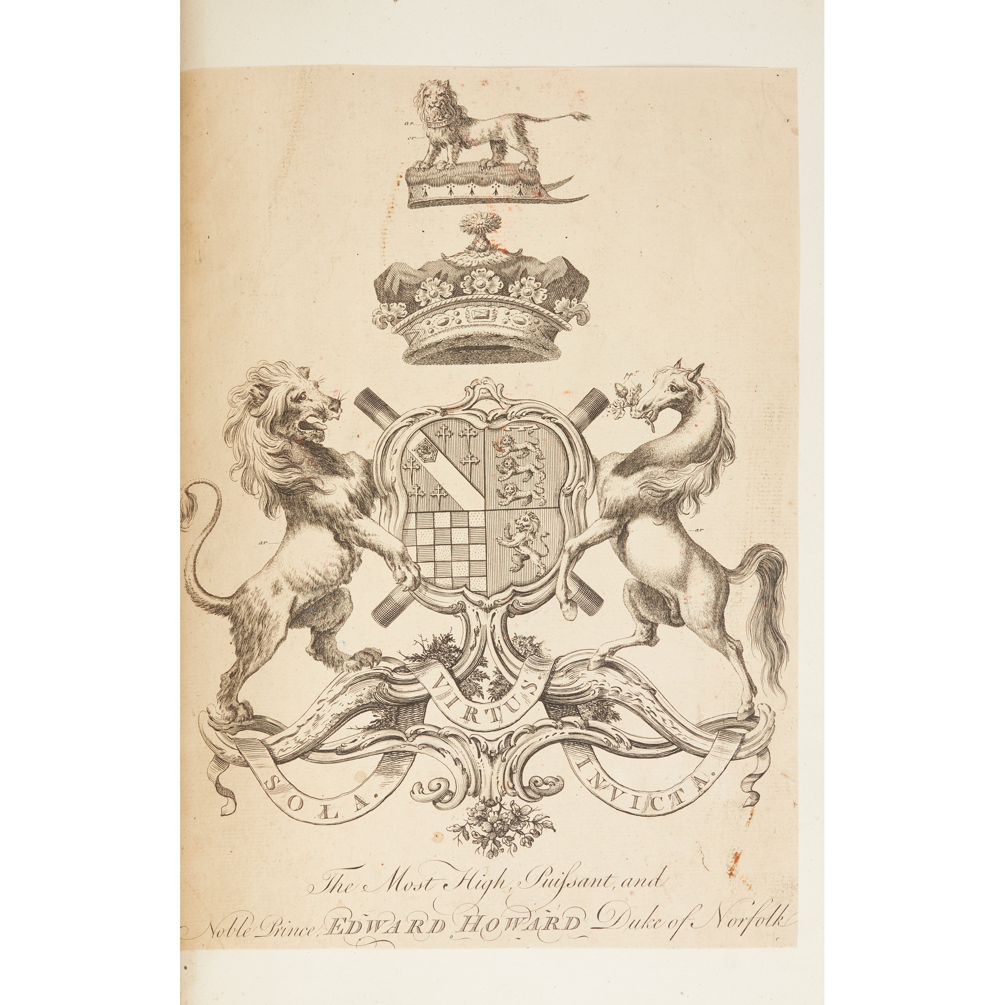 Engraved coats-of-arms