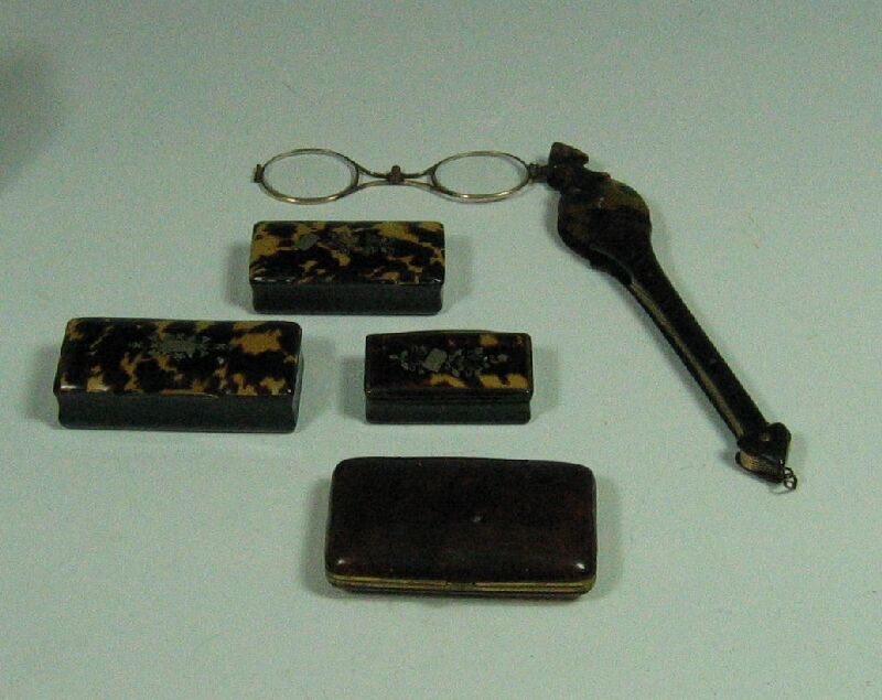 A collection of tortoiseshell items