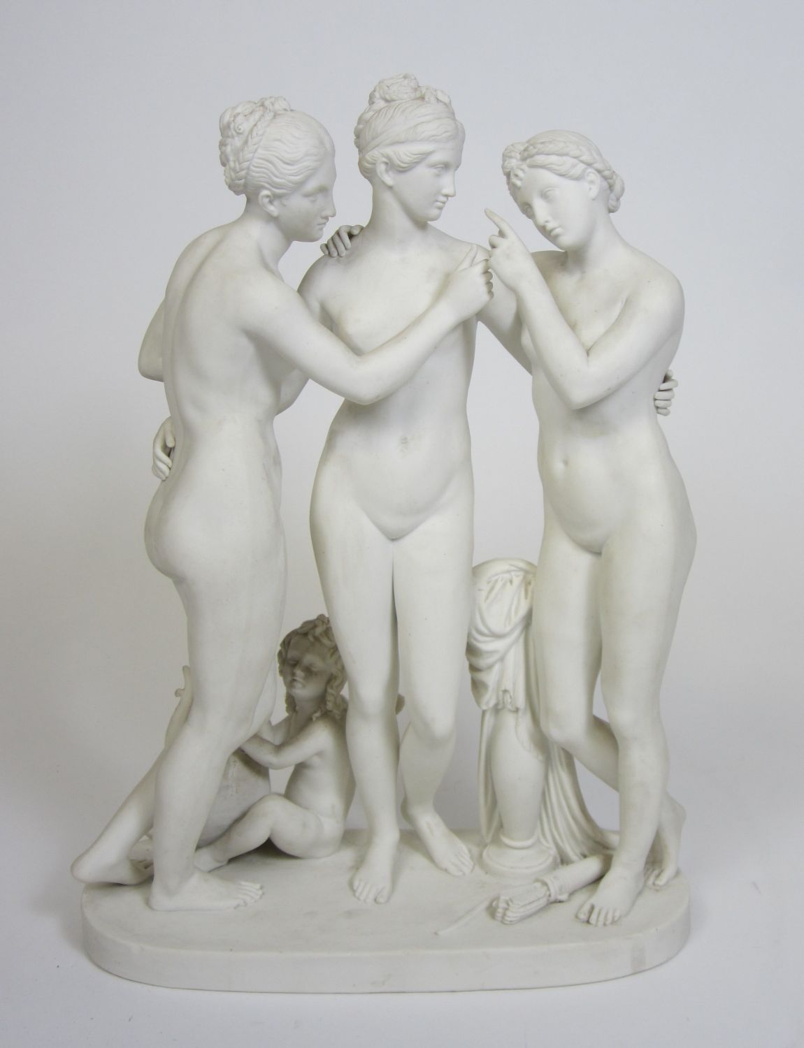 PARIAN FIGURE GROUP OF THE THREE GRACES, BY ROYAL COPENHAGEN