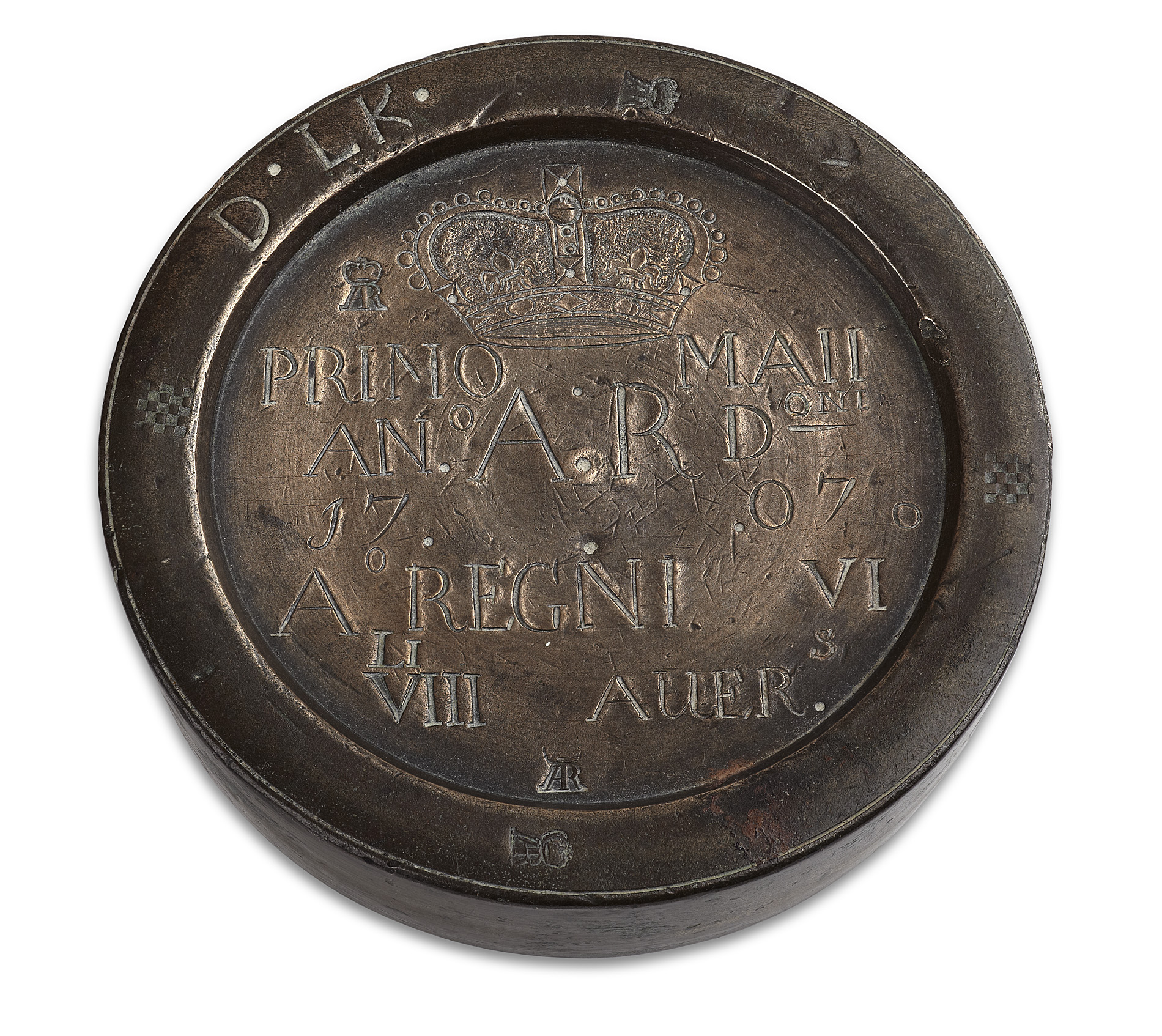 A rare Queen Anne 'Union' 8lb weight