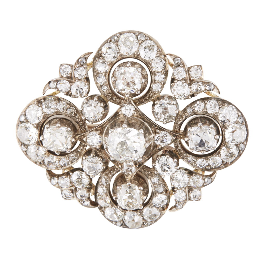 A 19th century diamond set brooch