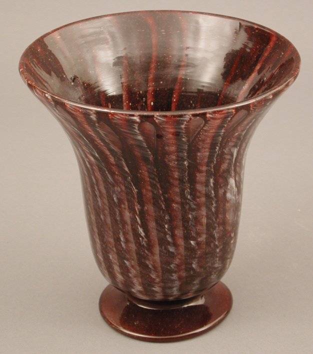 A Monart footed glass vase