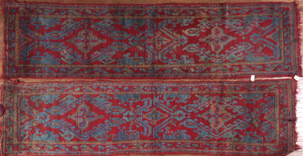 A pair of Ushak runners