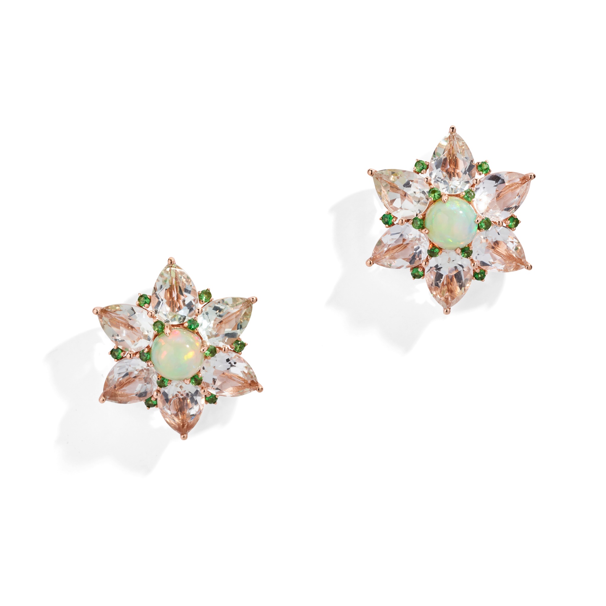 A pair of gem-set earrings