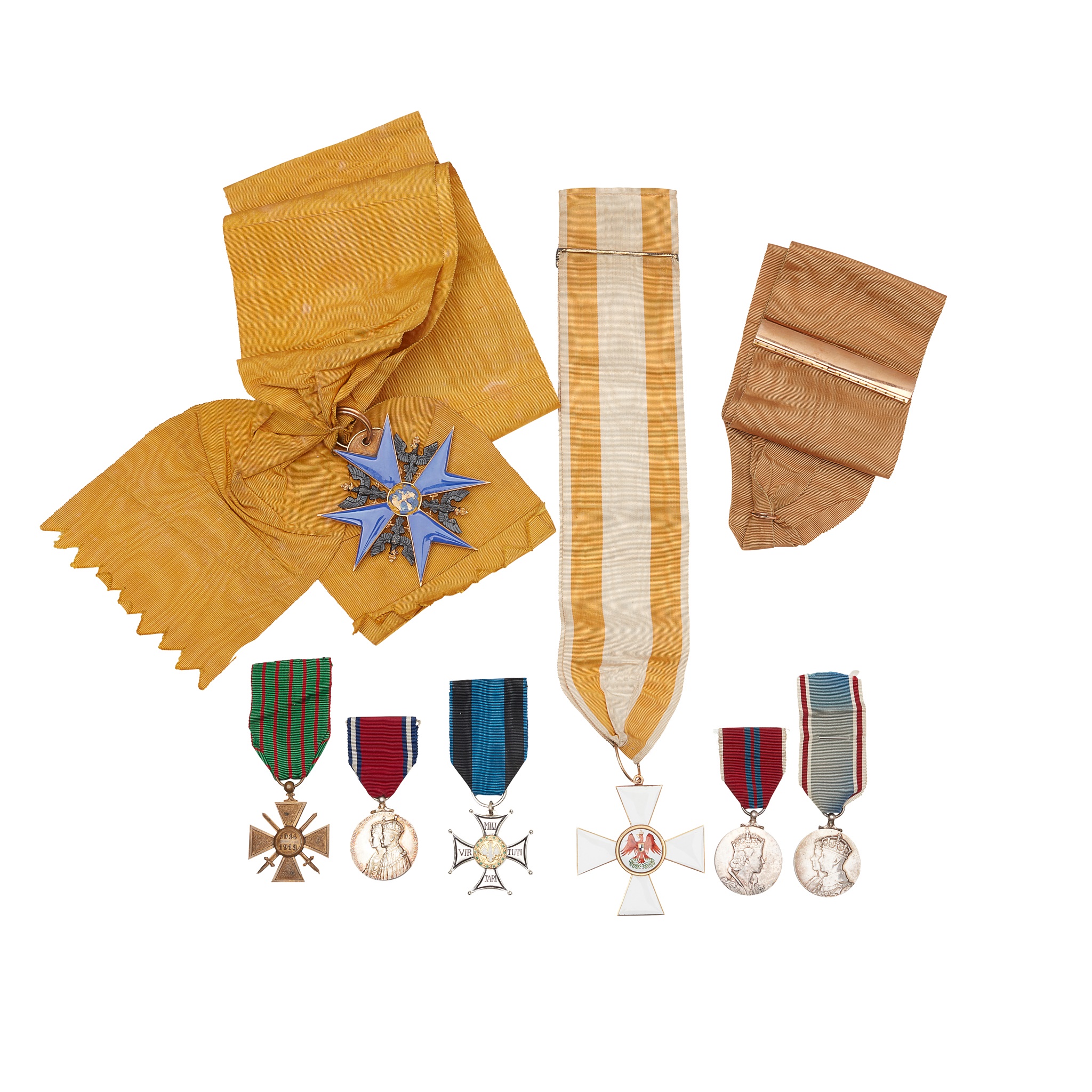 A mixed group of Foreign Orders, medals, jubilee and Coronation Medals