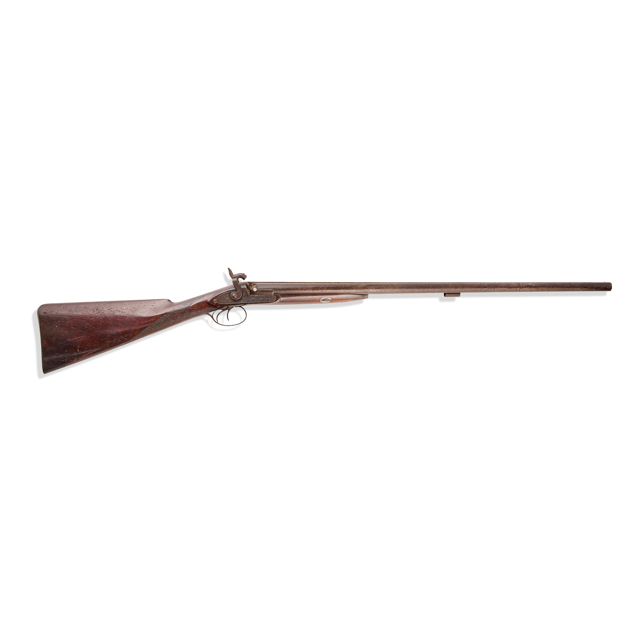 ENGLISH DOUBLE BARREL PERCUSSION SPORTING HAMMERGUN, RICHARD JEFFREY, FARNHAM