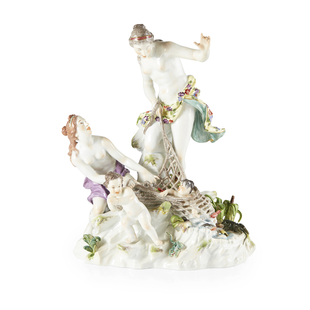 MEISSEN FIGURE GROUP 'CAPTURE OF THE TRITONS'