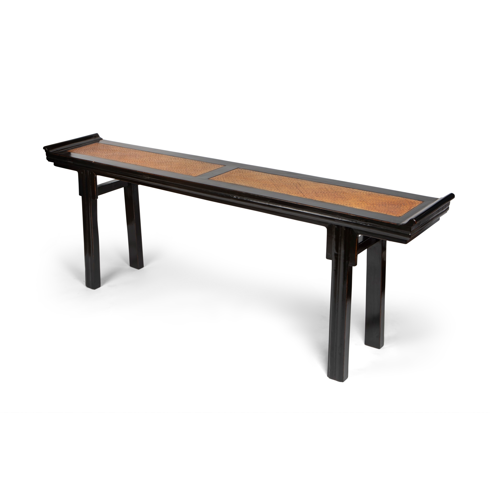 BLACK-LACQUERED ELMWOOD ALTAR TABLE