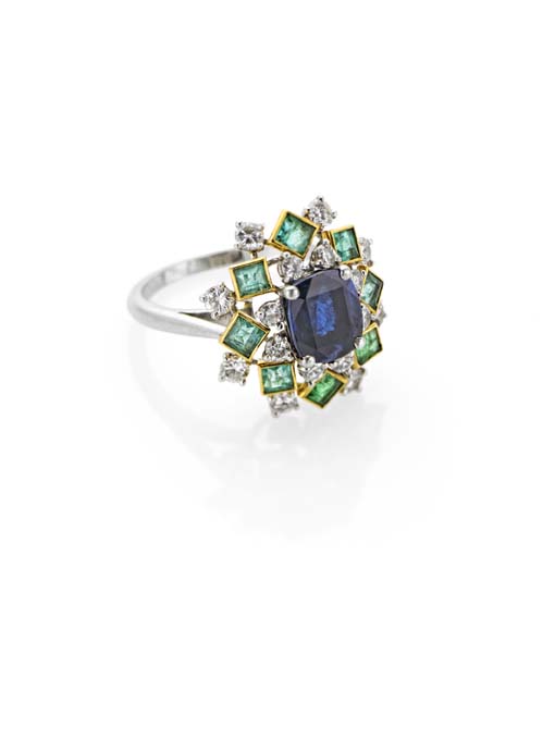 CARTIER - a multi-gem set cocktail ring Revised Estimates