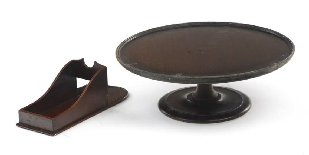 A George III period mahogany wine bottle shoe