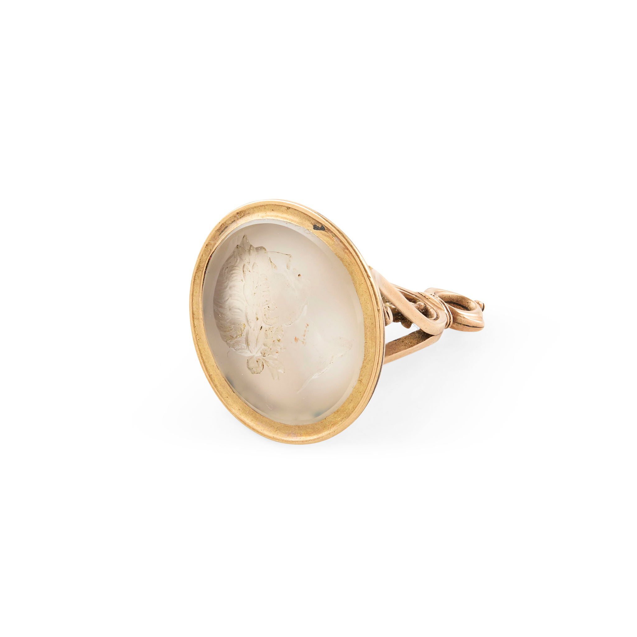 A 19TH CENTURY INTAGLIO FOB SEAL