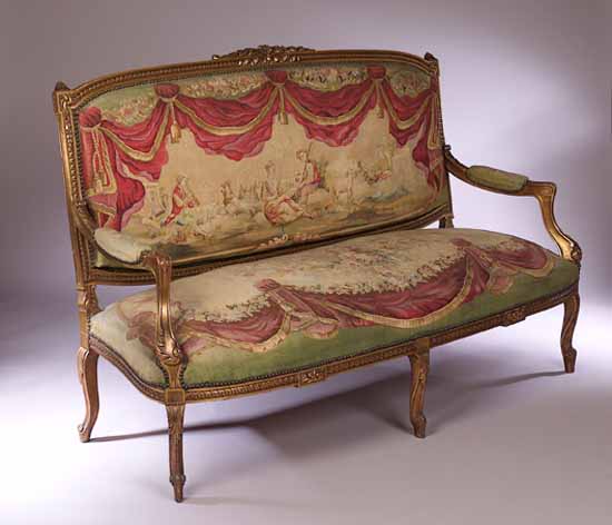 A Louis XV transitional style salon suite