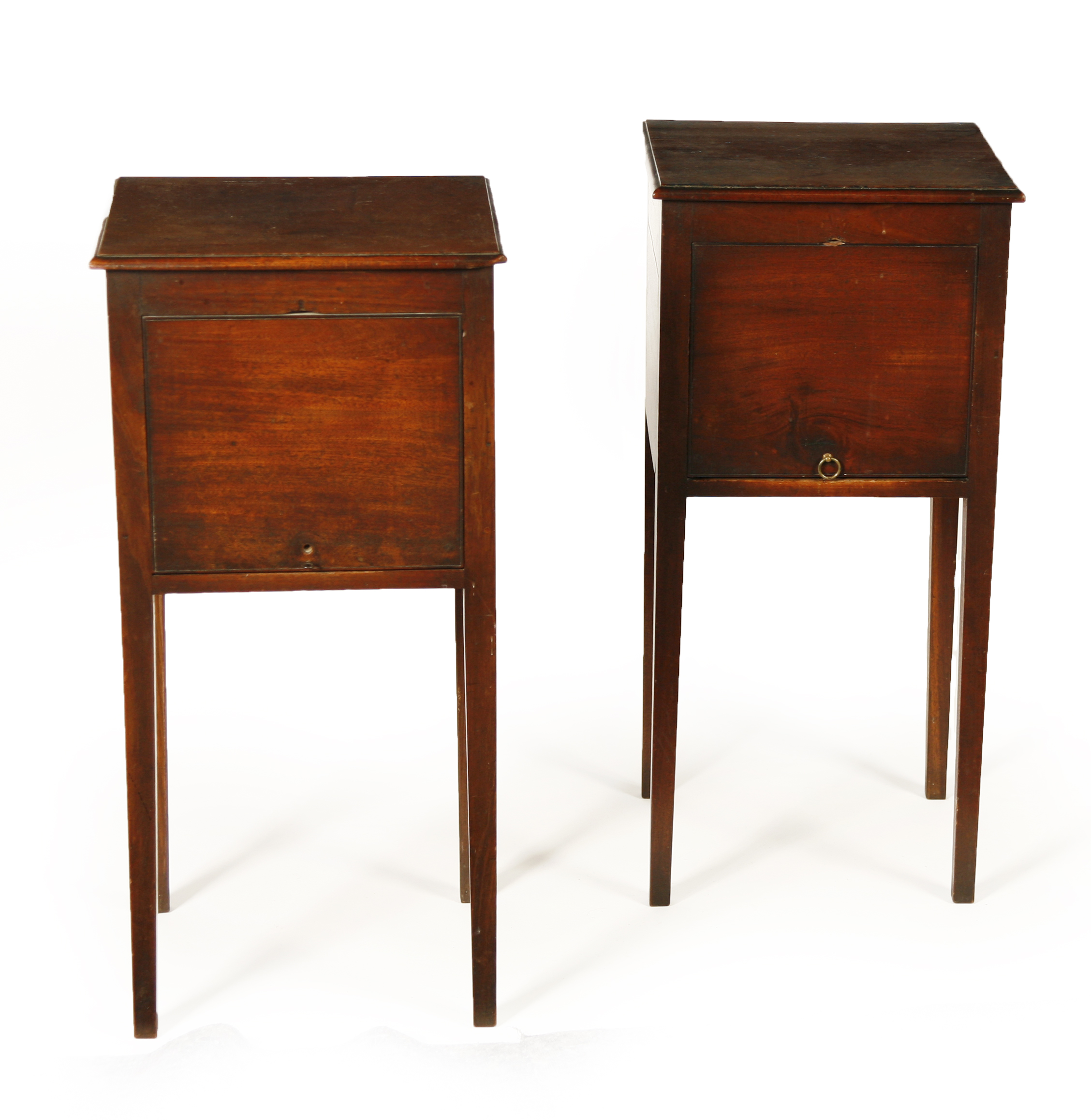 PAIR OF MAHOGANY POT CUPBOARDS