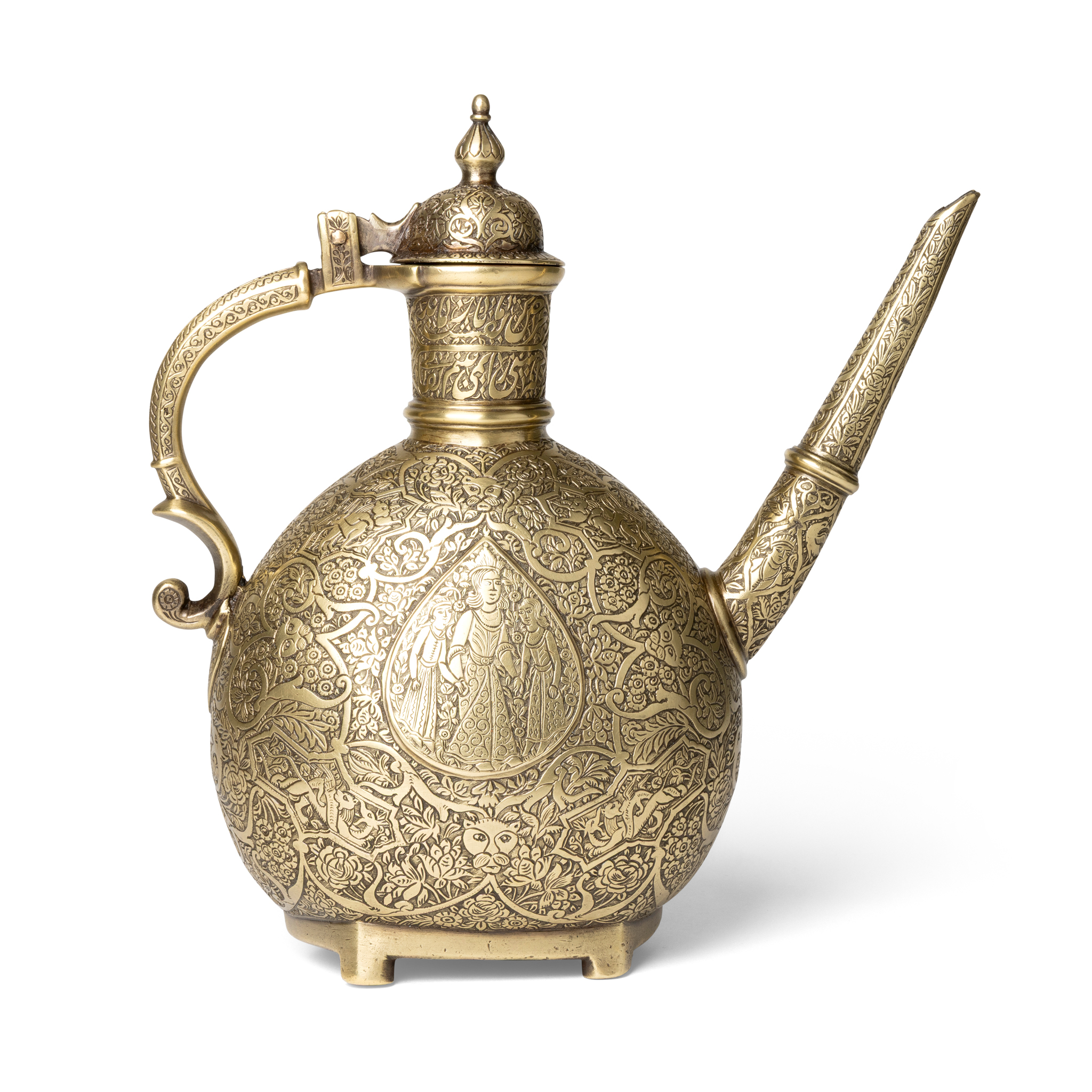 A MUGHAL STYLE EWER MADE FOR THE QAJAR MARKET
