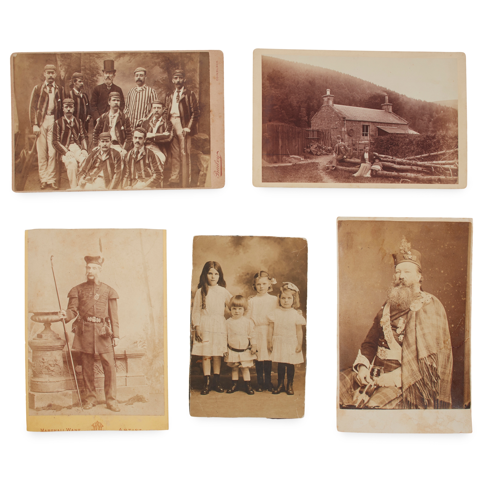 Cabinet cards and tintypes, a large quantity
