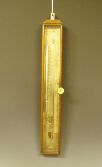 A 19th century mahogany Sympiesometer weather station by J.Imray & Son, 102 Minories, London