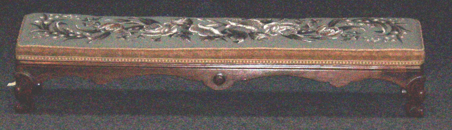 A Victorian rectangular footstool,