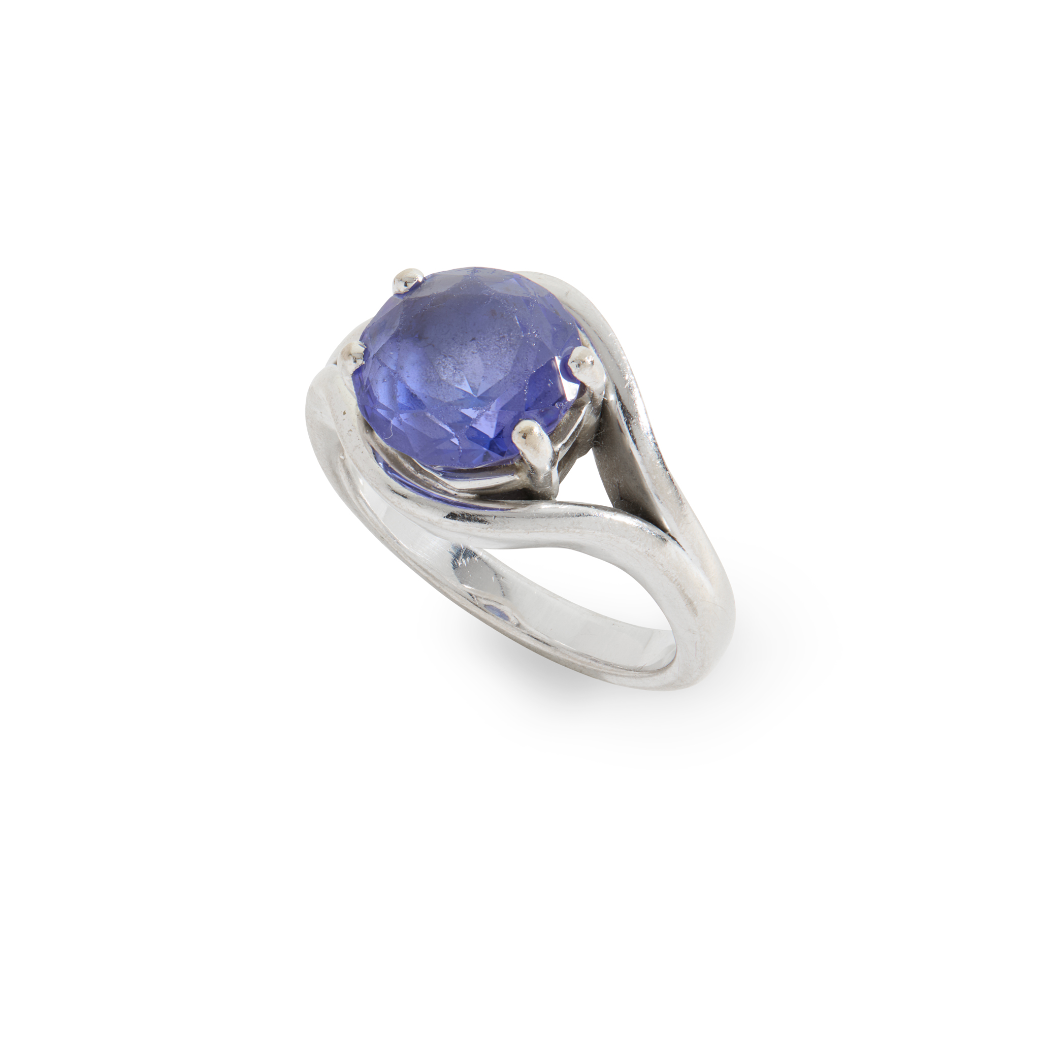An 18ct gold Tanzanite single-stone ring