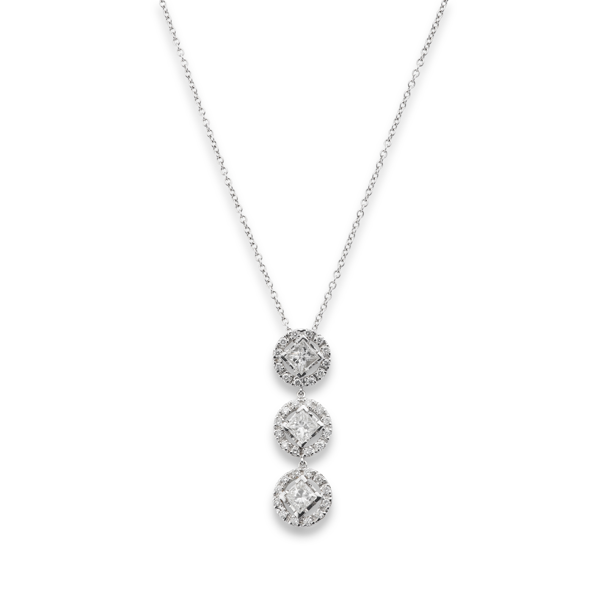 A diamond pendant necklace