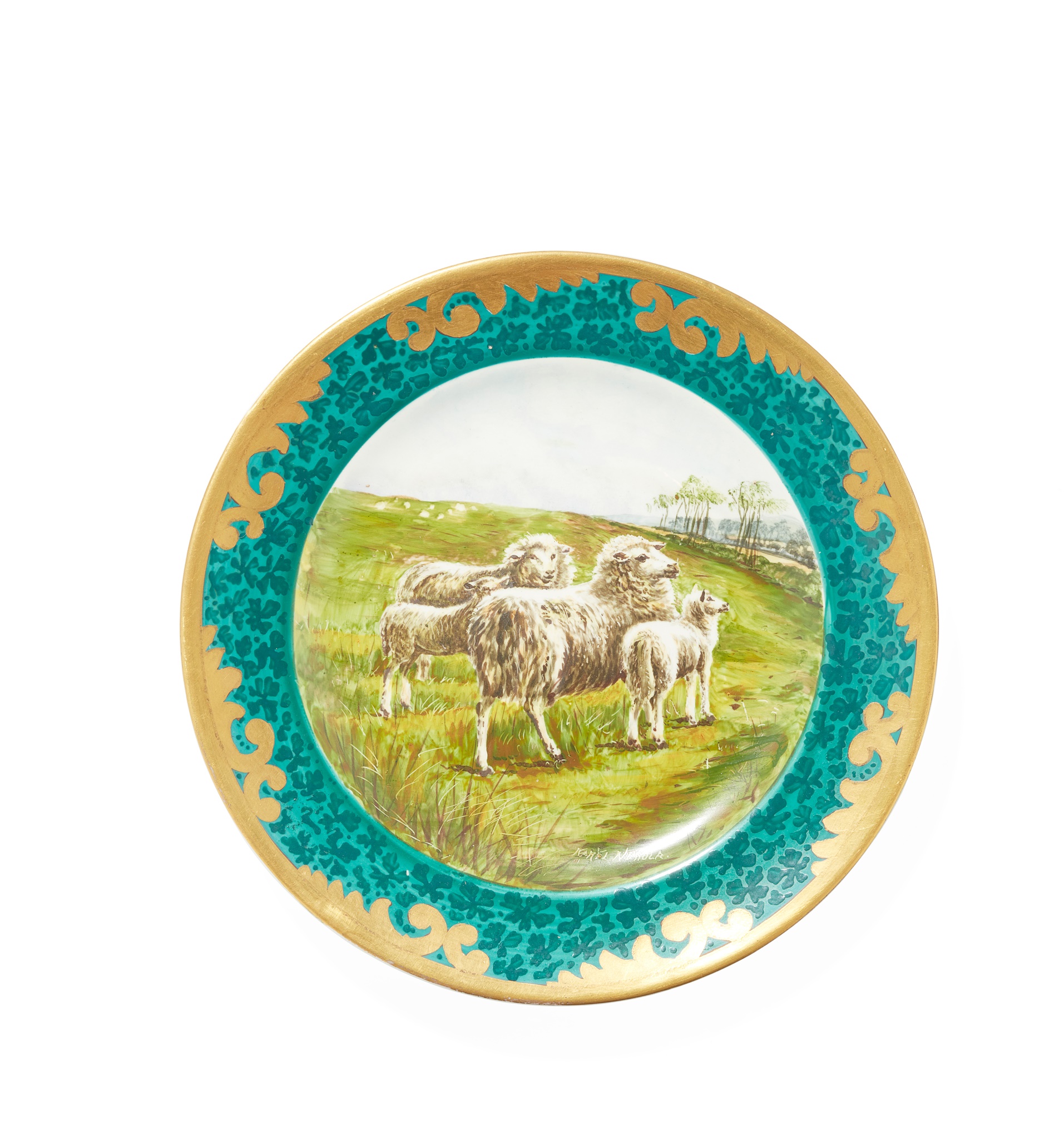 A RARE WEMYSS WARE PLATE