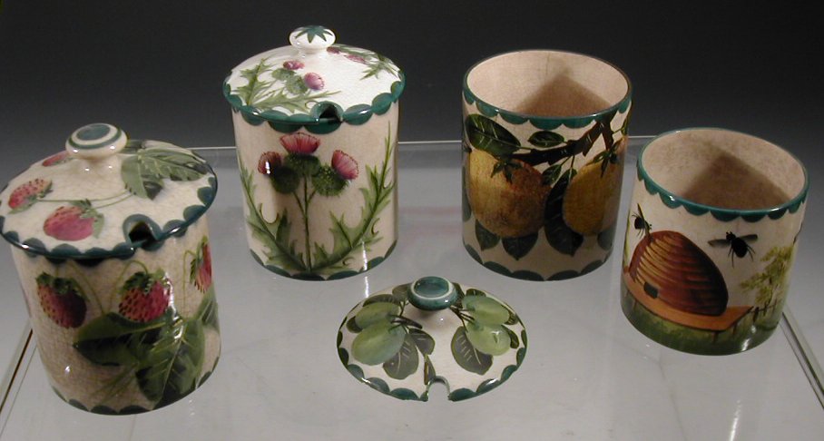 A Wemyss 'Thistles' preserve jar and cover