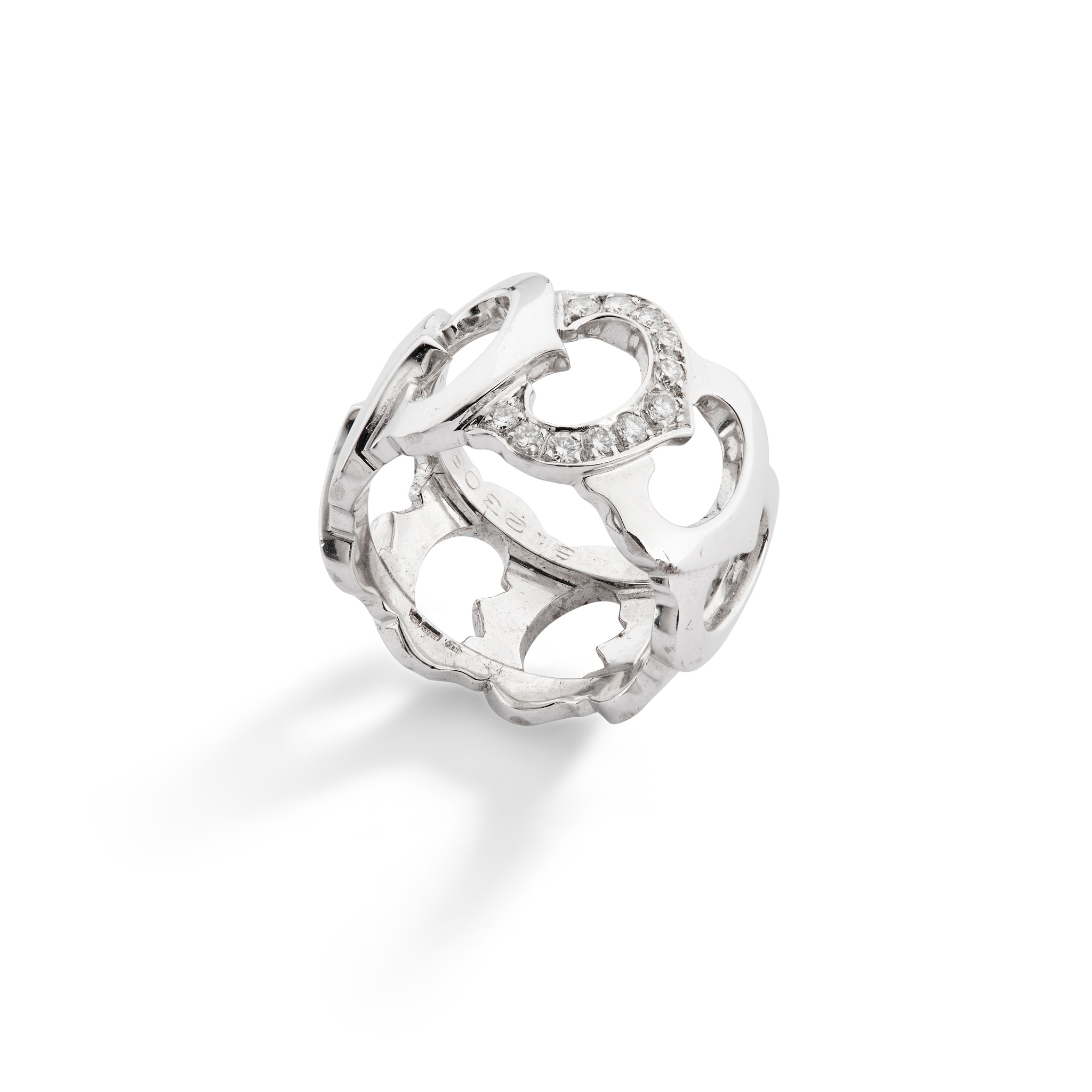 Cartier: A 'C de Cartier' white gold and diamond ring