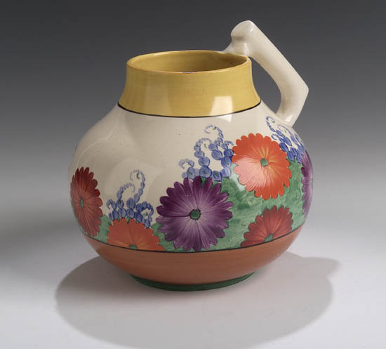 A Clarice Cliff ovoid single handled jug