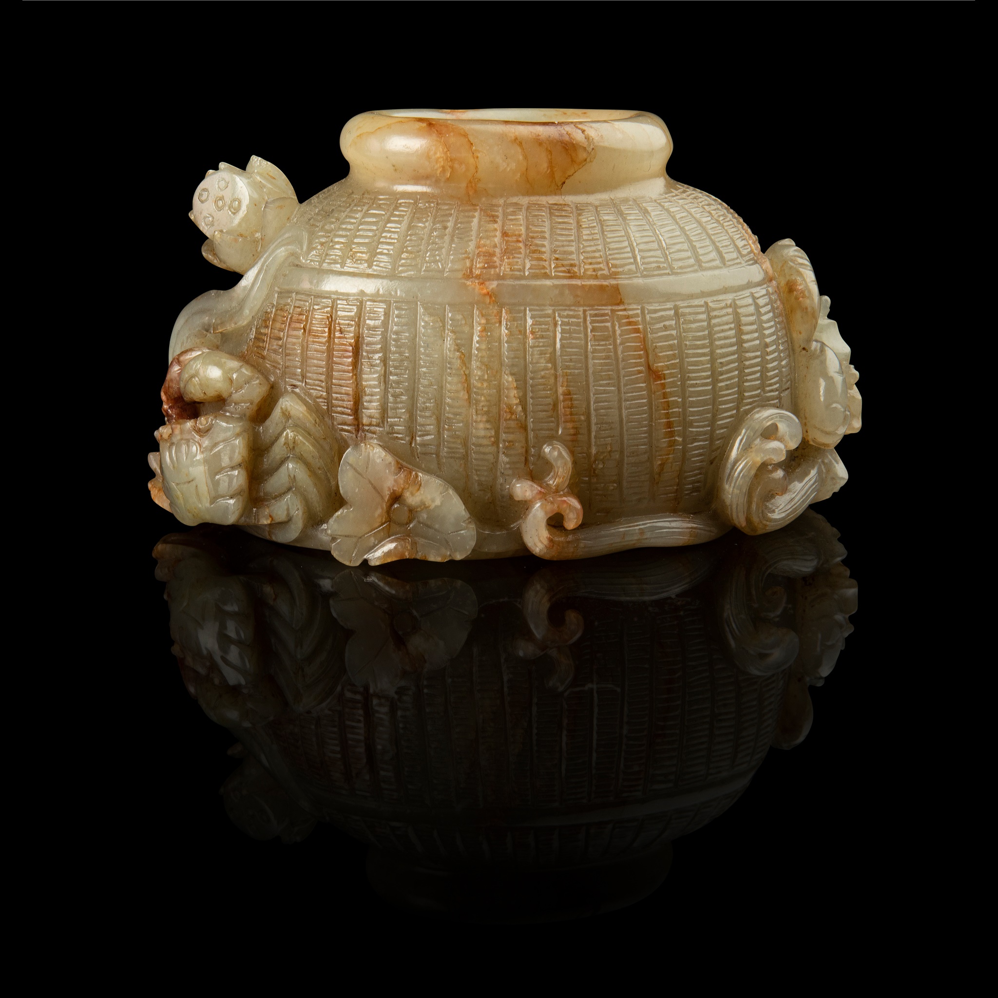 CELADON JADE 'FISH CAGE' BRUSH WASHER