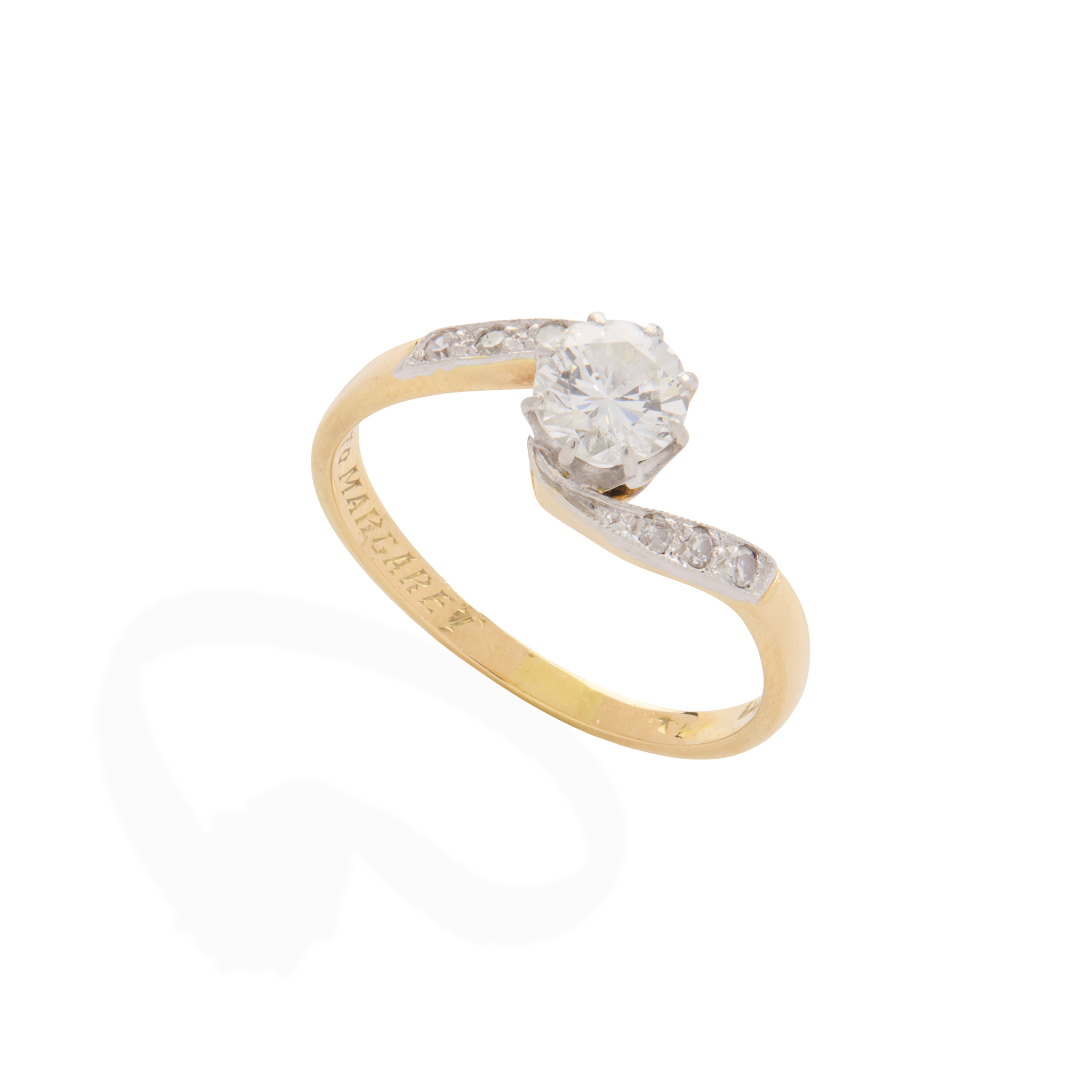 A diamond single-stone ring