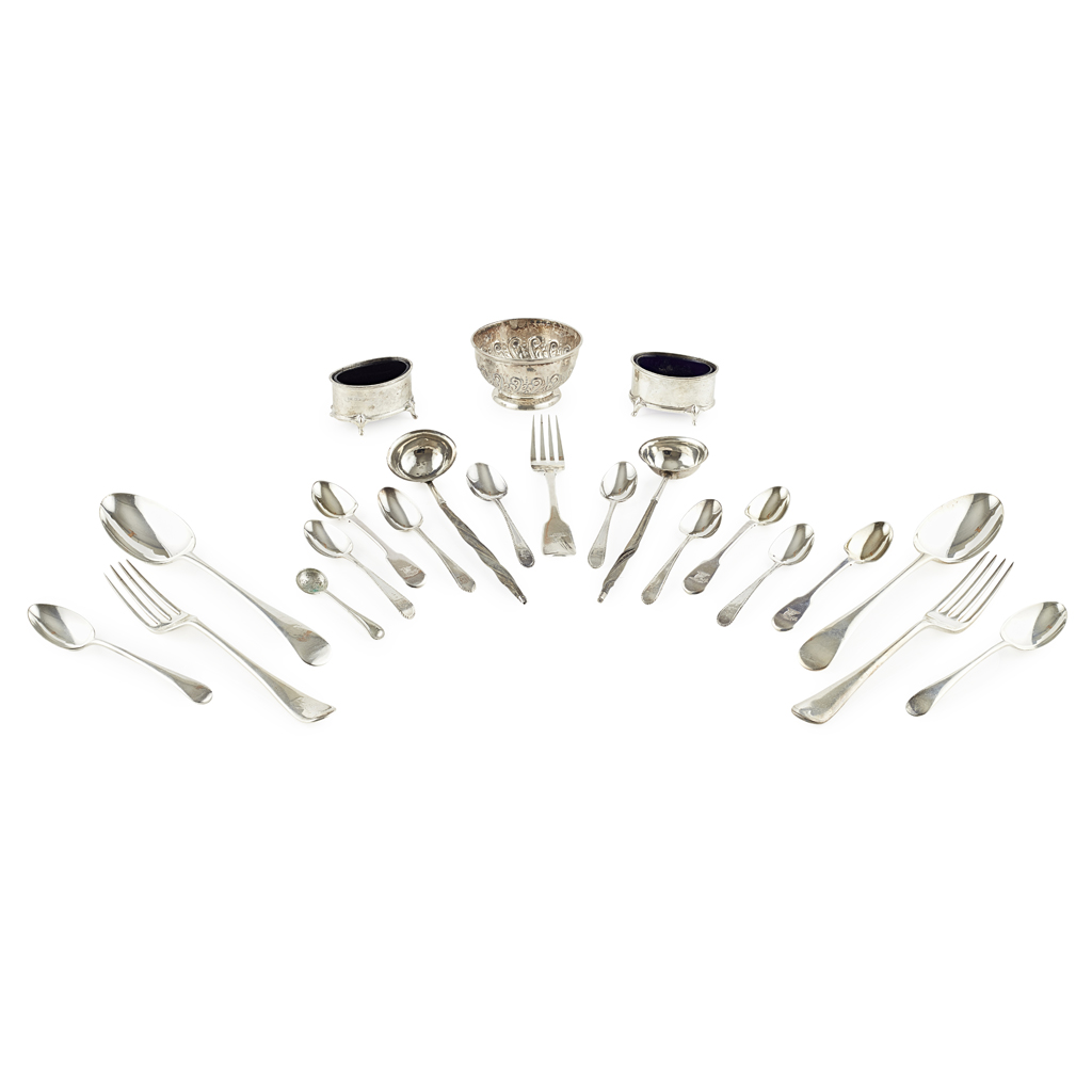 A collection of flatware