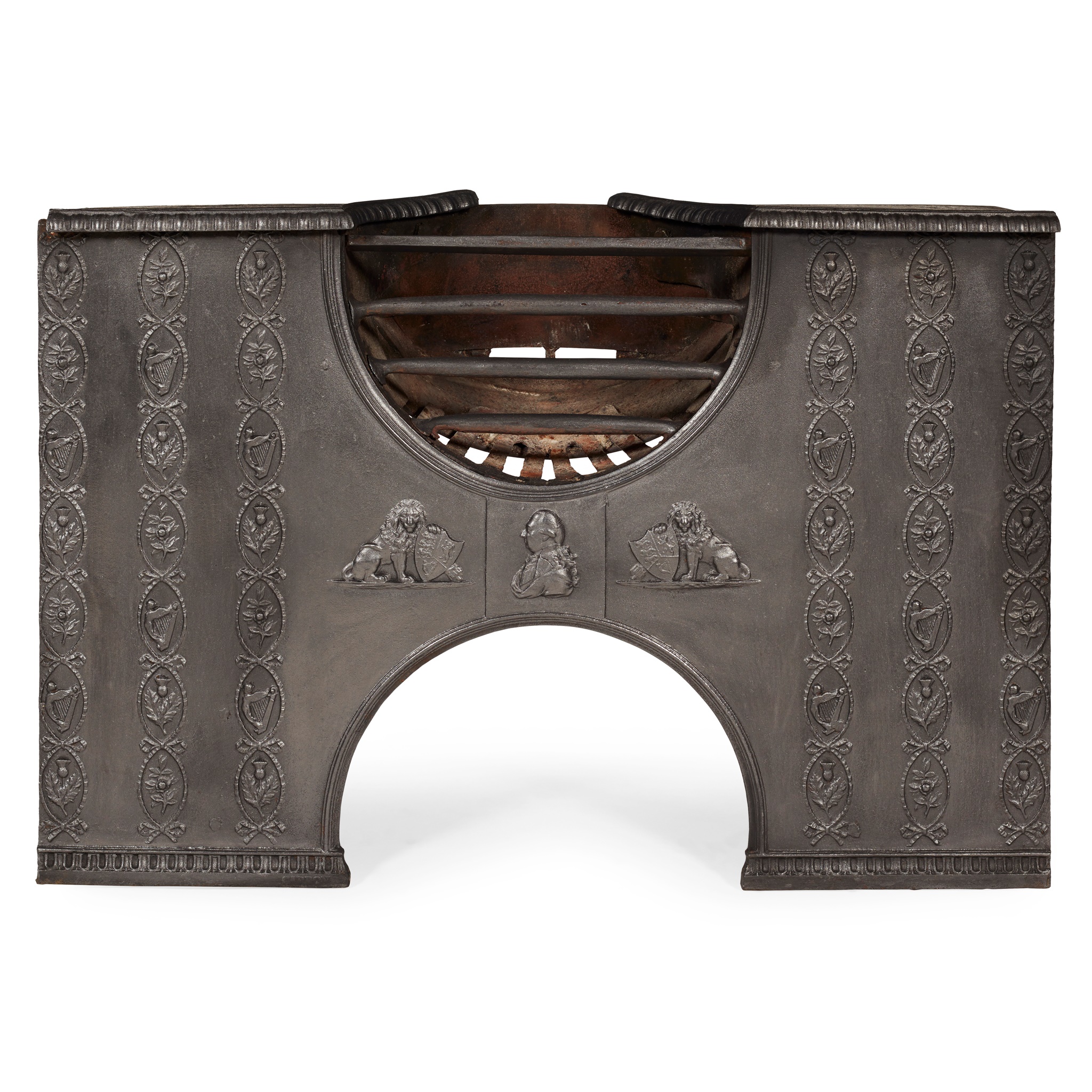 SCOTTISH GEORGE III CAST IRON HOB GRATE