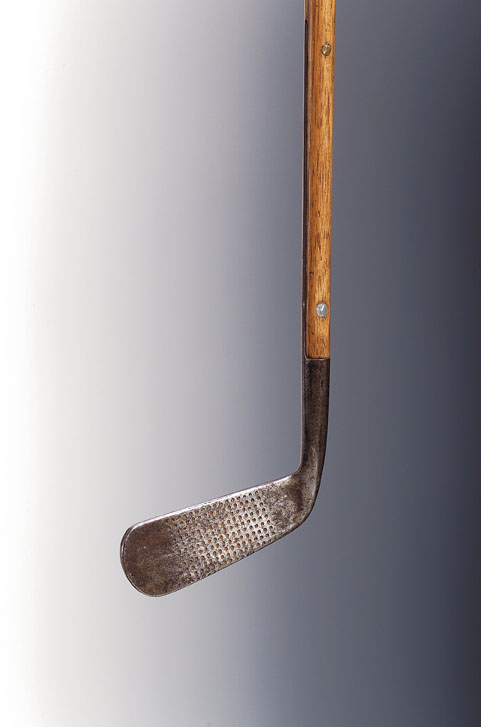 An unusual Frank Johnson Ltd., "The Frank", Special, long head putter,