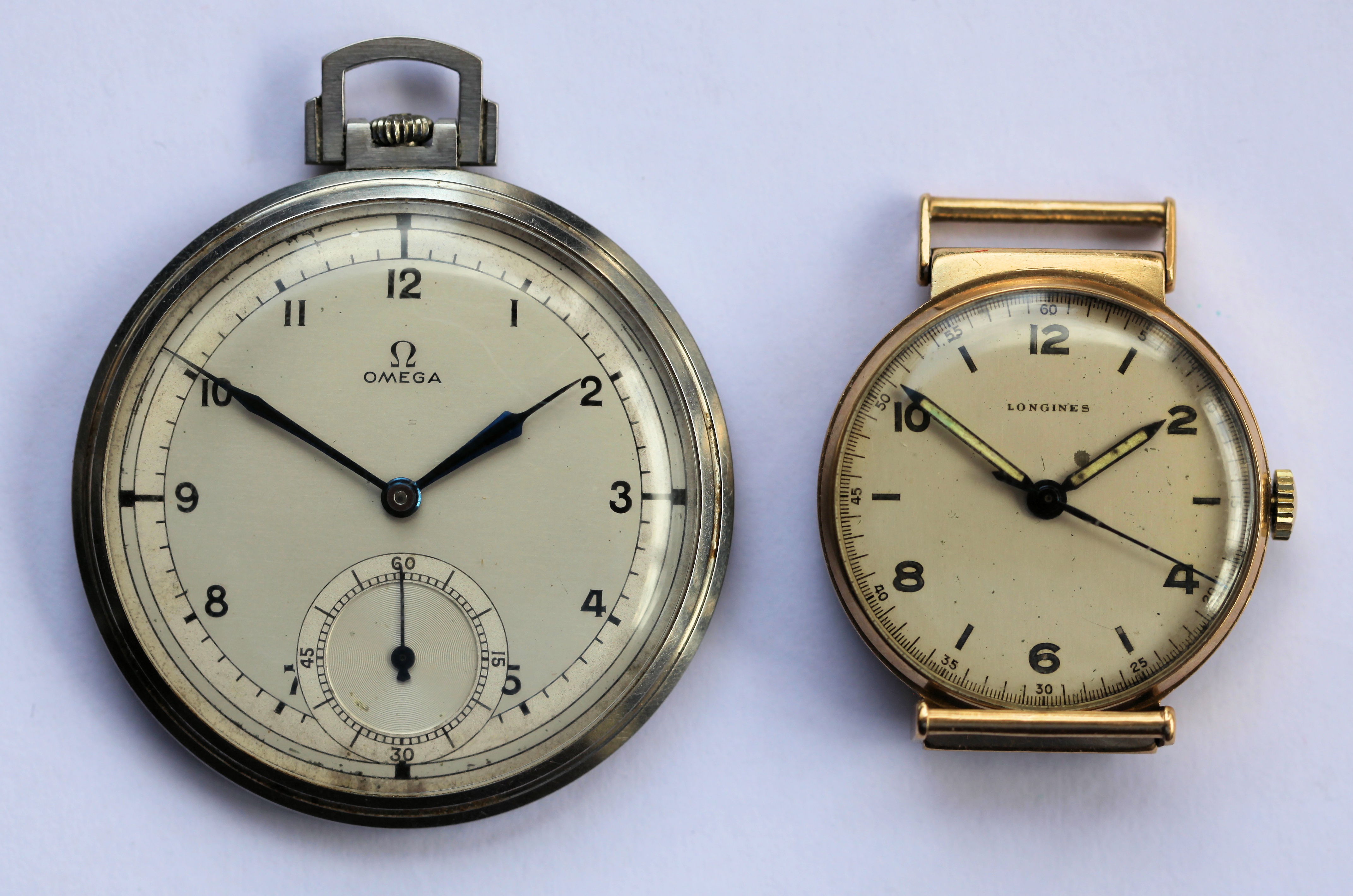 OMEGA - A gentleman's polished metal cased pocket watch