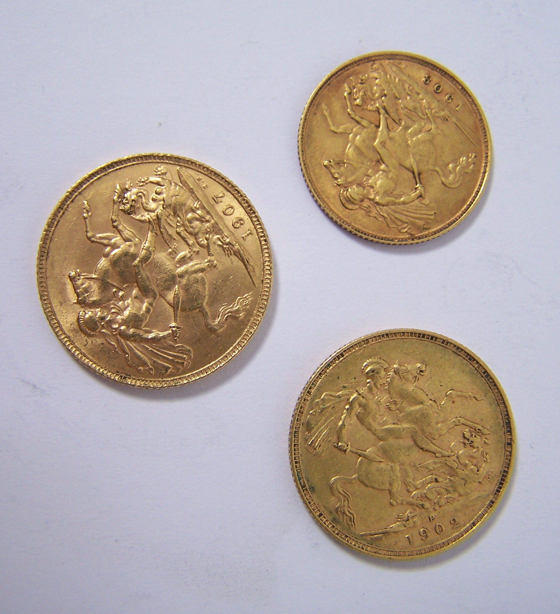 Two Edward VII sovereigns