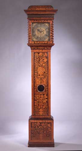 Joseph Saer, London A late 17th century marquetry 8-day longcase clock