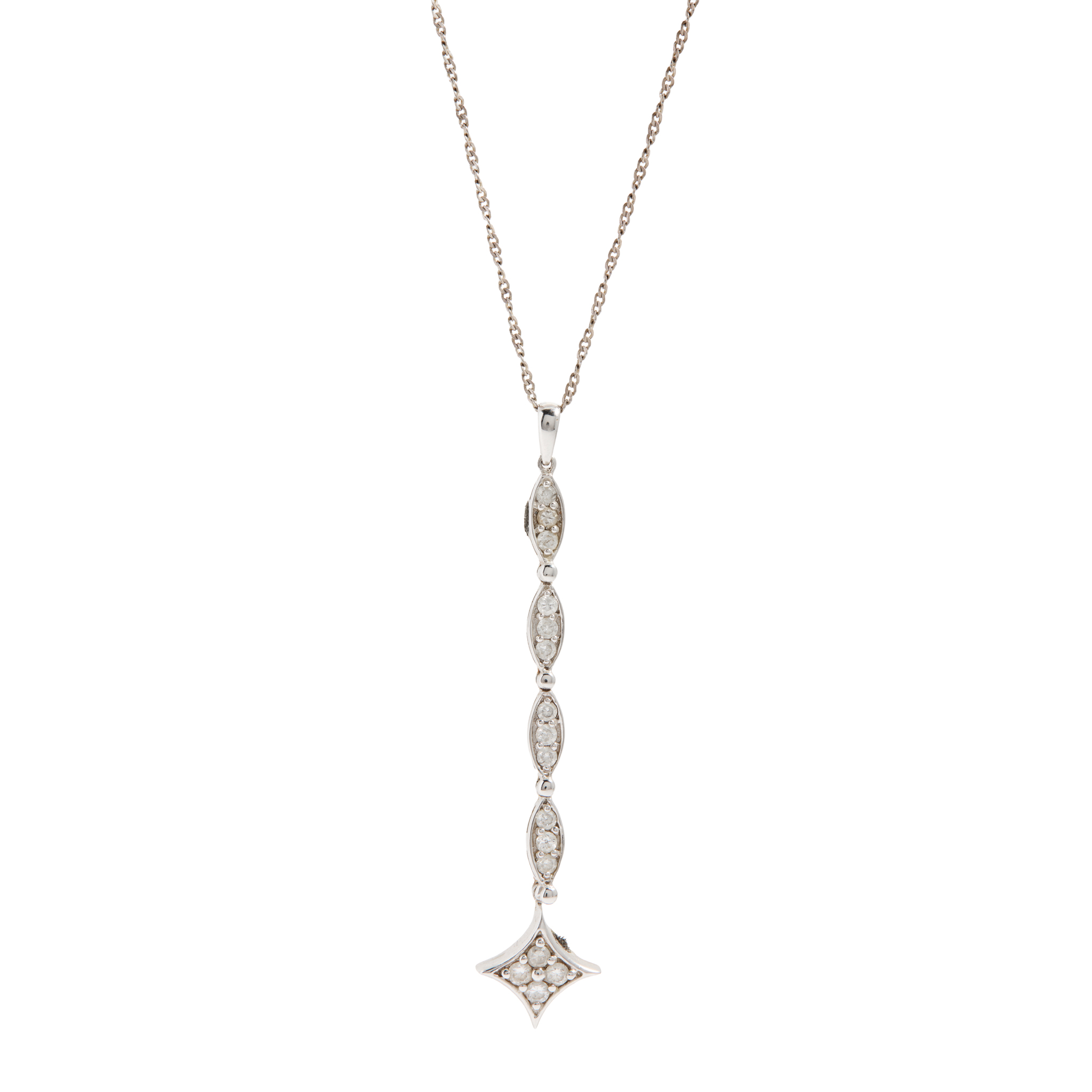 A diamond pendant necklace