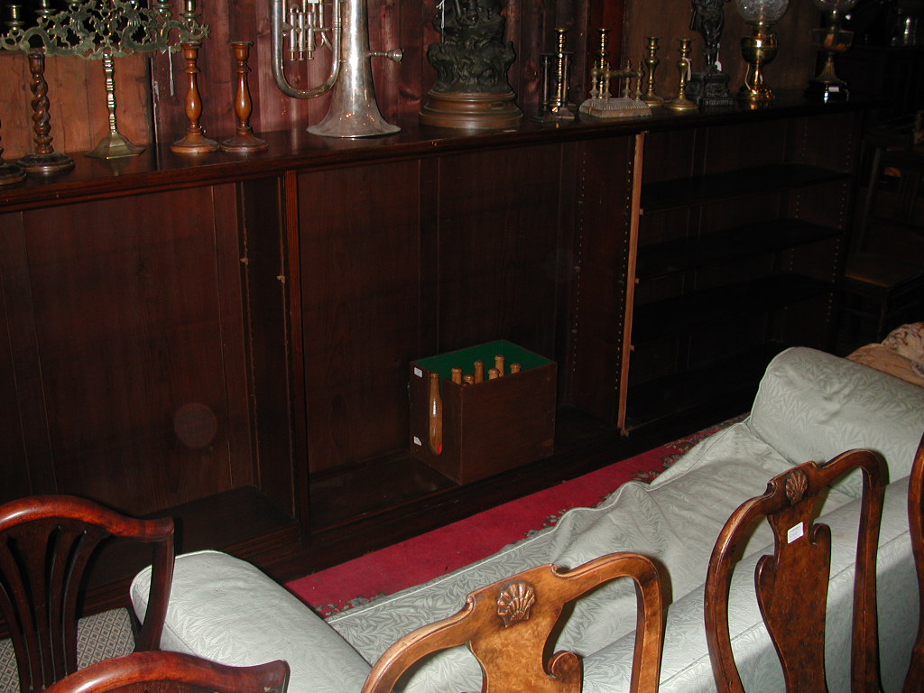 A mahogany low bookcase