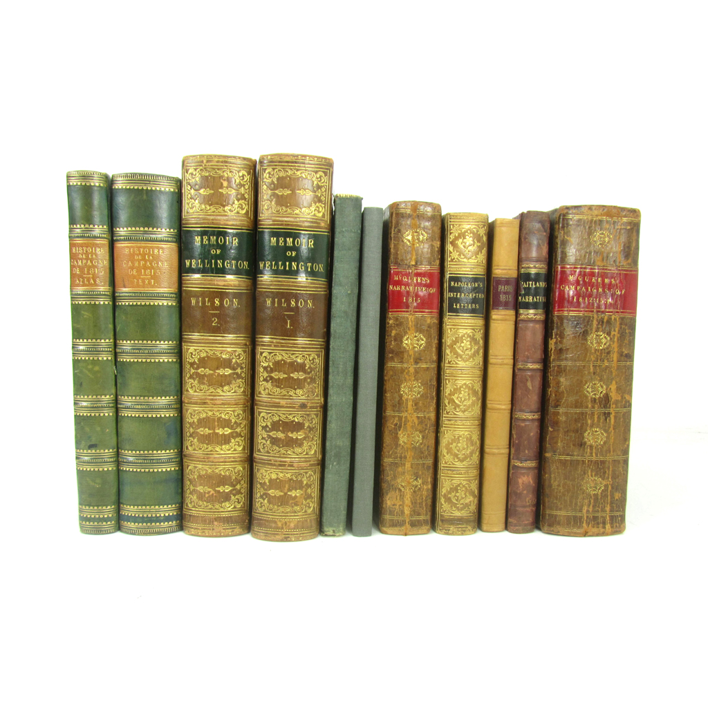 WATERLOO, WELLINGTON & NAPOLEON, A COLLECTION OF 11 VOLUMES INCLUDING