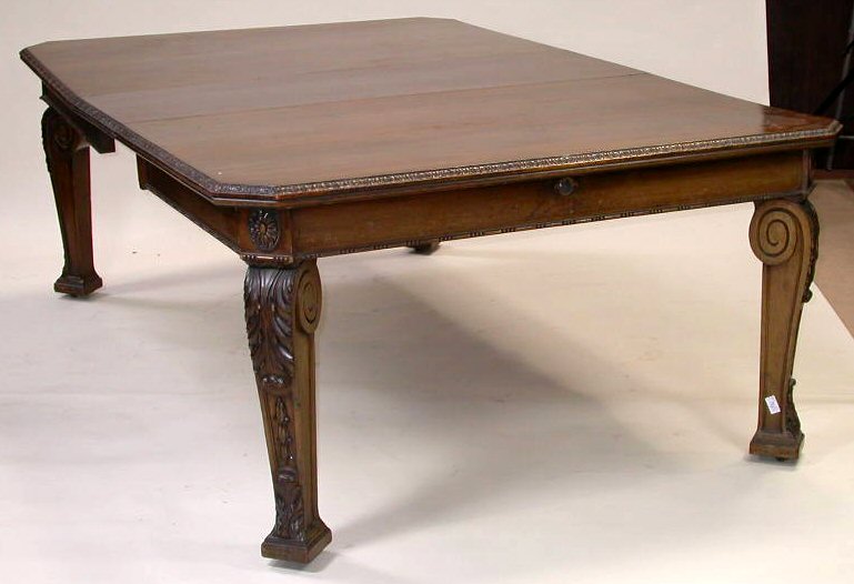 A Victorian mahogany dining table,