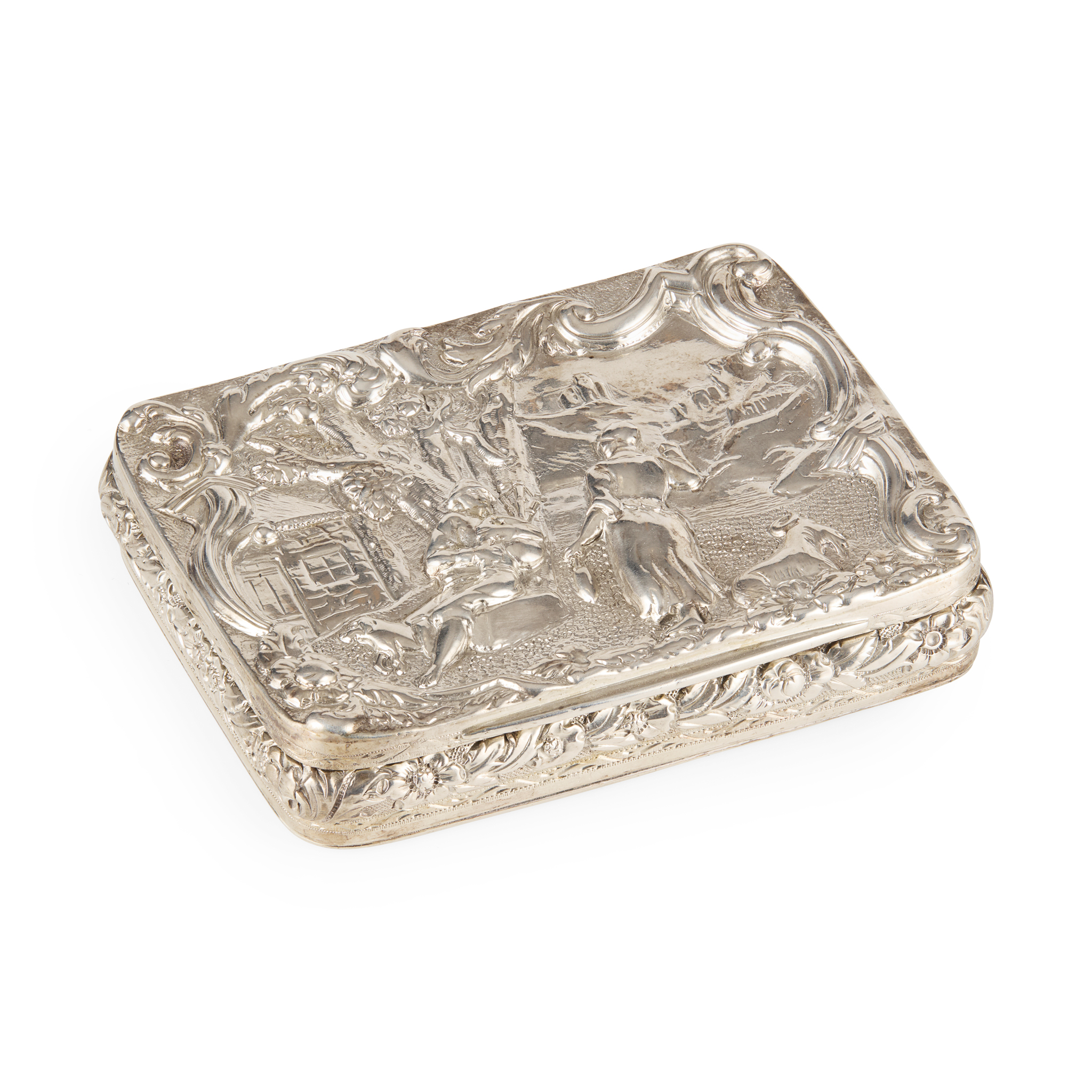 A SCARCE WILLIAM IV COUNTRY SCENE SNUFF BOX