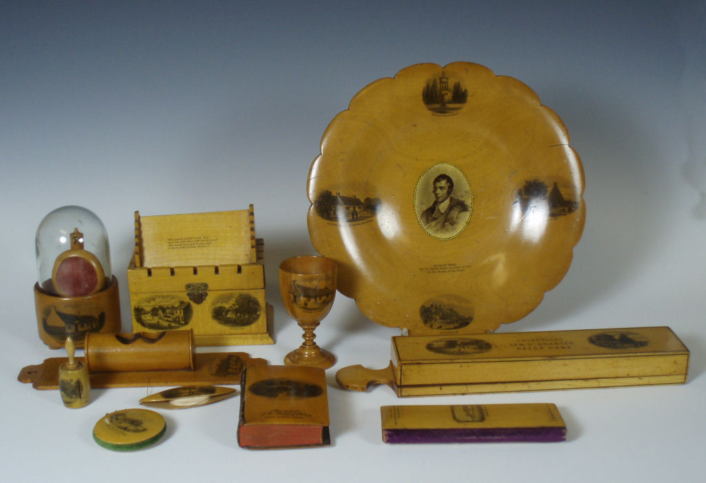 A group of 19th century Burns related mauchlineware