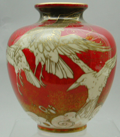 A Royal Doulton flambe vase
